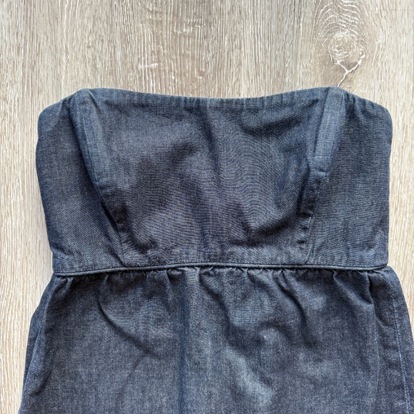Must have Vintage Y2K Gap Strapless Denim Mini Dress - Picture 3 of 5